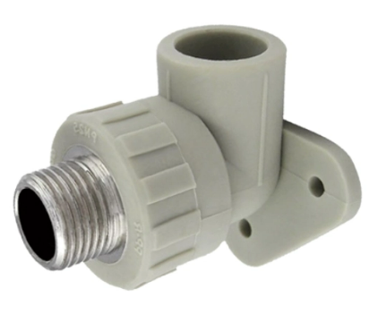 U Угол монтажный 20*1/2 резьба наружная серый ППР