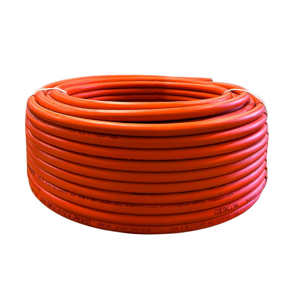 Coesklima Труба 16*2.0 PE-Xb/Al/PE-Xb металлопластиковая оранжевая 200 м