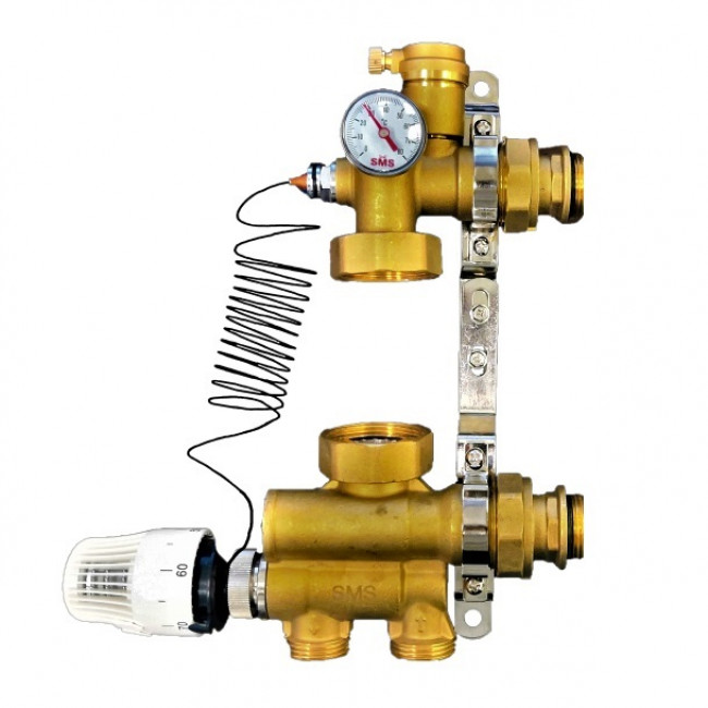 FAF Смесительный узел 1" подключение нижнее без насоса