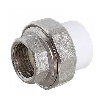 FAF  Разборное соединение (американка)  20*1/2" резьба внутренняя ECO белое ППР Казахстан