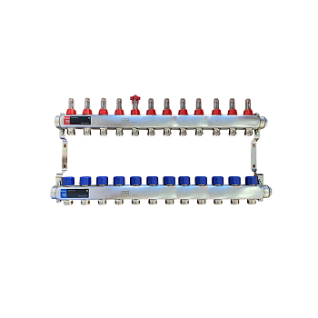 12 шығысқа арналған 1"X3/4" шығын өлшегіштері бар FAF коллекторы. нерж.  (еуроконуссыз)