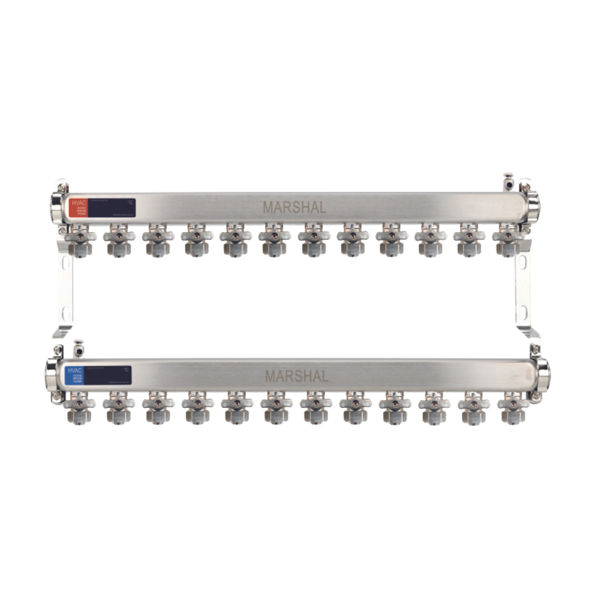 MARSHAL Коллектор шаровый 1"-16 на 12 вых. настенный