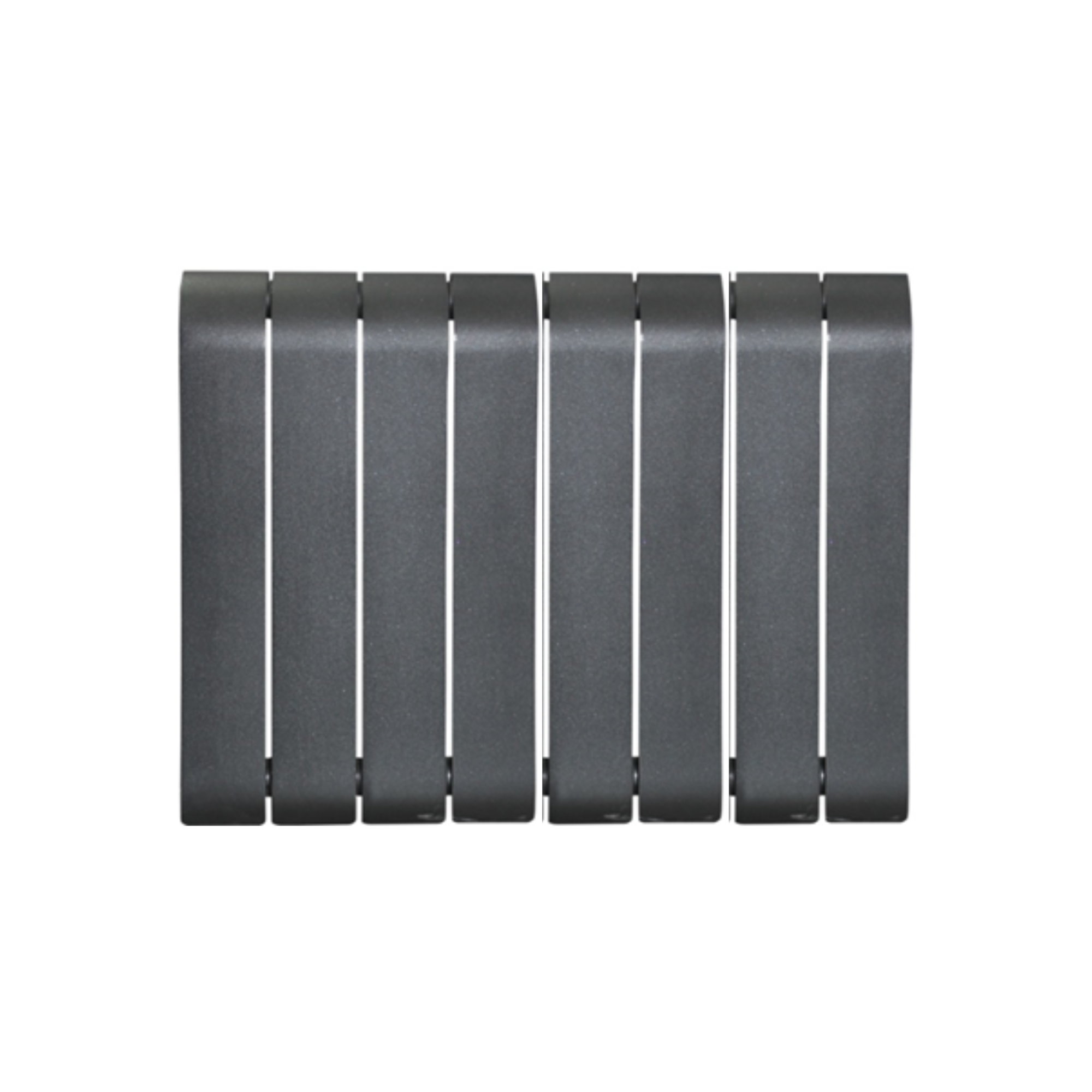 ANDROMEDA Радиатор алюминиевый  8 секций черный 