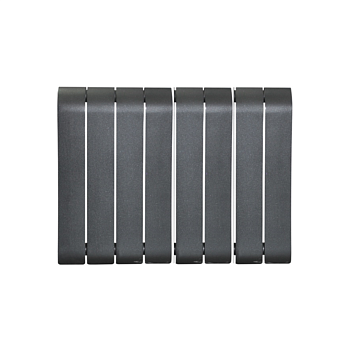 ANDROMEDA Радиатор алюминиевый  8 секций черный 